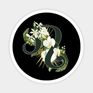 Leo Horoscope Zodiac White Orchid Design Magnet